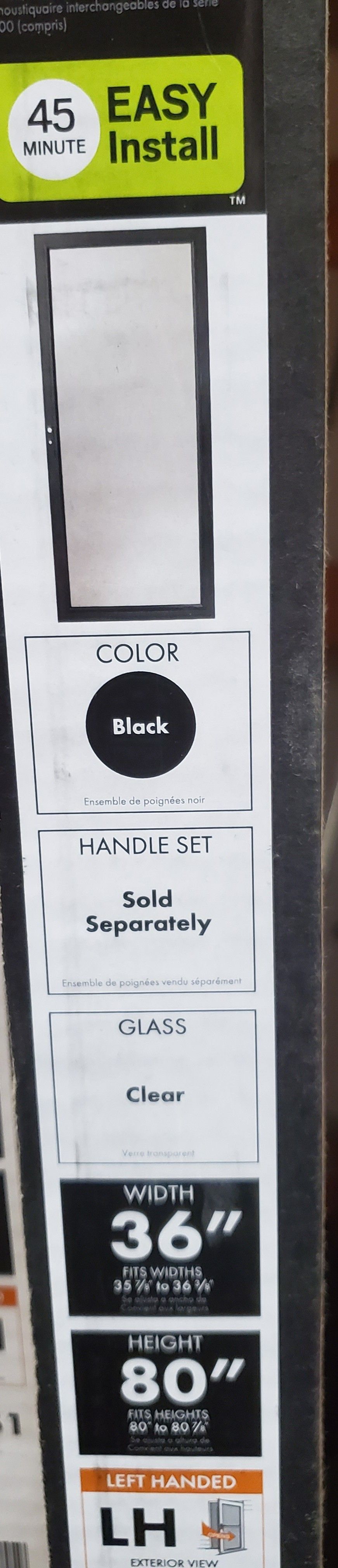 Andersen Storm door 36x80 Black Full View Left Or Right Hand Outswing $260/each