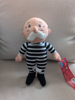 Mr Monopoly Jailbird 10" Plush With Tags