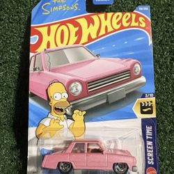 2026 Hot Wheels The Simpsons Family Car Screen Time Pink Homer Simpson