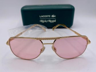 Lacoste x Ricky Regal L239S Gold Pink Sunglasses 58-16-145 New w/ Case
