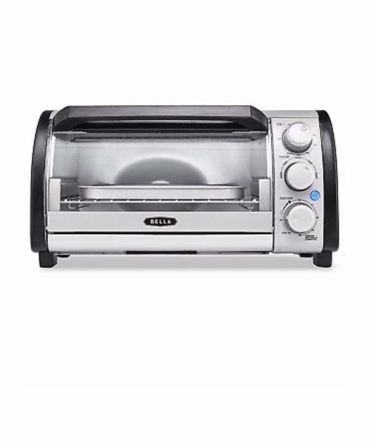 Bella 4 Slice Stainless Steel Toaster Oven with Auto Shut-Off