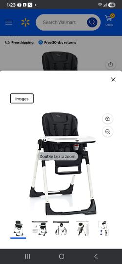 Infans High Chair Black And White For Kids