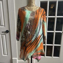 XL Colorful Flowy Reversible Shirt 