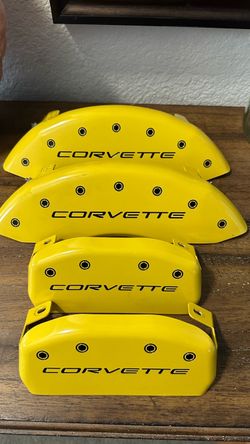 complete 4-piece set of MGP Aluminum Brake Caliper Covers officially licensed for a Chevrolet Corvette 1(contact info removed)