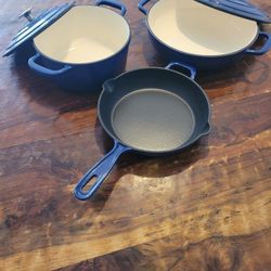 Cast Iron Enamel Blue Pot
Alphamarts Color/Finish 5 Piece Set.