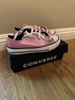 Pink Sparkle Converse- Size 1