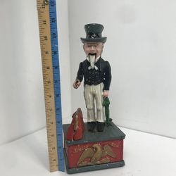 Vintage Cast Iron Uncle Sam Mechanical Bank