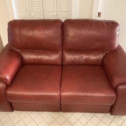 Leather Recliner Couch