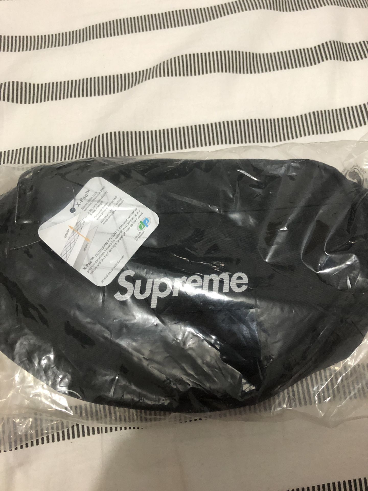 supreme waist bag black