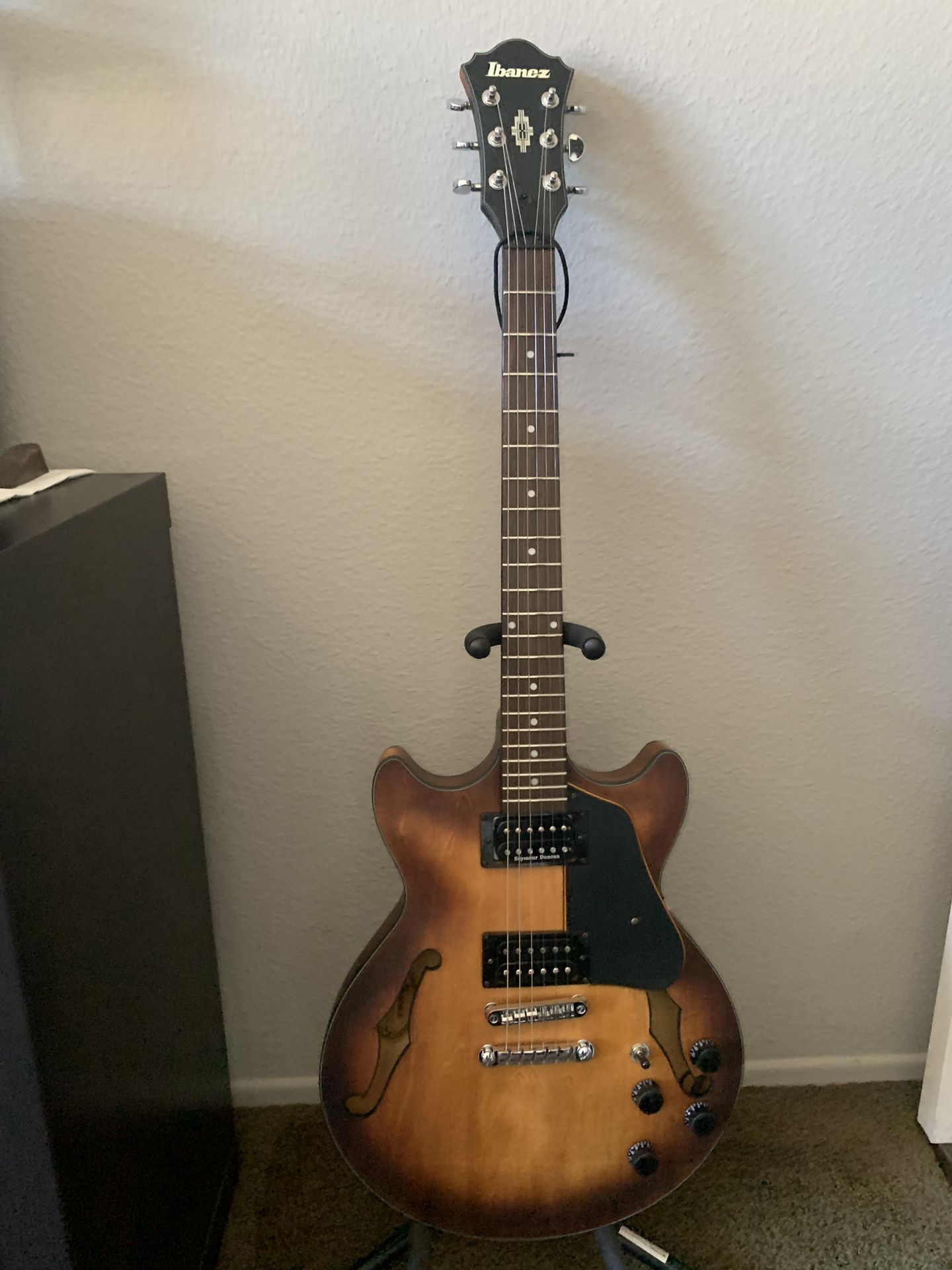 IBANEZ AM73B Electric Flat Top Tobacco Hollow Body Guitar