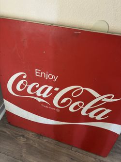 36” By 37” Vintage Americana Coca-Cola Sign