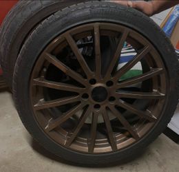 19" rims bronze universal with tires $500
