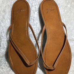 J Crew Leather Size 9 Flip Flop Sandals $15