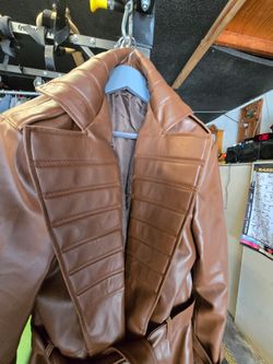 .Flux leather coat /trench 1
