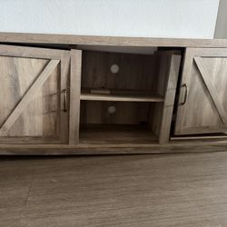 It's falling apart but still cute!  Washed Gray Rustic Farmhouse Storage Cabinet TV Stand