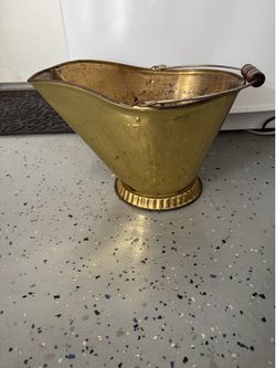 Brass Plant Wood Container