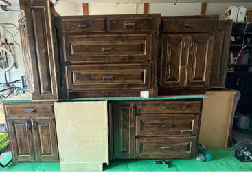 Custom wood cabinets