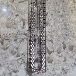 Banana Republic silver tone classy choker necklace. Link chain bead