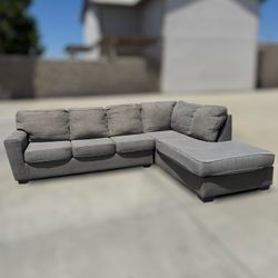 Ashley Furniture Grey 2 Piece Sectional Sofa Couch - 🚚 DELIVERY AVAILABLE