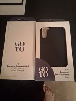 GOTO Black Case and Screen Protector for Galaxy A16 5G