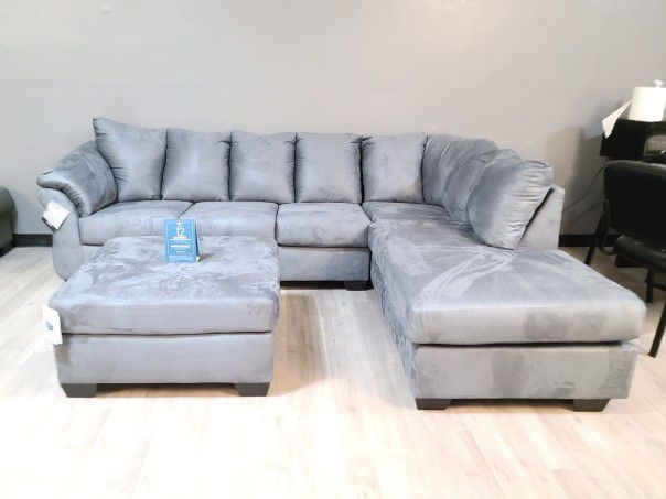 $26 Down Financing!!! BRAND NEW GREY MICROFIBER SECTIONAL COUCH!!!