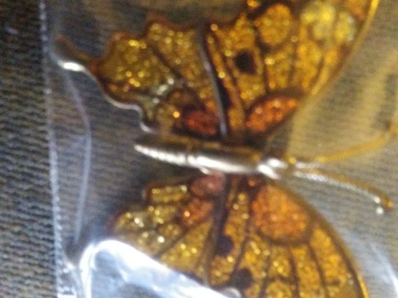 Butterfly Broach Orrigional Vintage Tag On It Reads " Made In taiwan Republic Of. China"