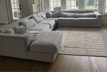 Grey sectional couch