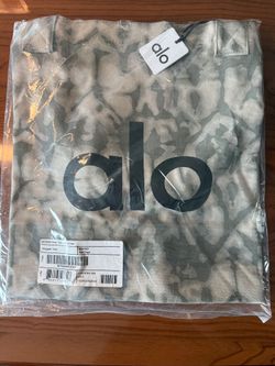 Alo Yoga Shopper Tote Bag Grey Tie-Dye