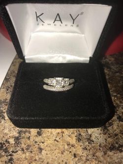 1ct. Diamond Wedding Set. 14ct. White Gold.
