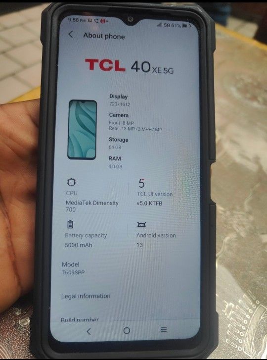 Unlocked TCL 40 xe 5g