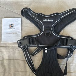 RABBITGOO Dog Harness No-pull Pet Adjustable Outdoor Vest, Size L- Black