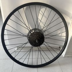 26” MTB,Hybrid ,Hardtail Rear wheel + 7 Speed Cassette Quick Release Spin True