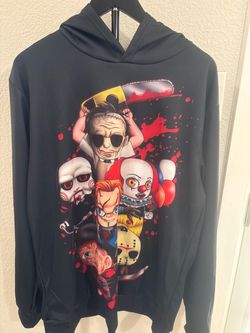Horror Icons Graphic Pullover Hoodie