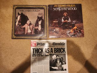 3 Jethro Tull vintage vinyl albums