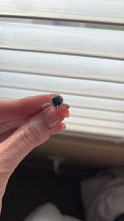 Lab Created Sapphire Teardrop Ring