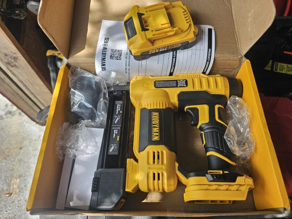 Alloyman 18 gauge nail gun battery powered