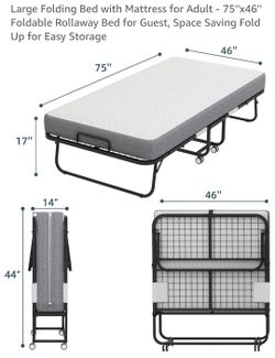 Extra large rollaway Bed