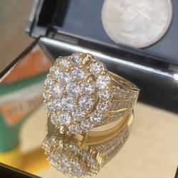 14k 4 ct Vs1-2 E-F Color Natural Diamond Ring
