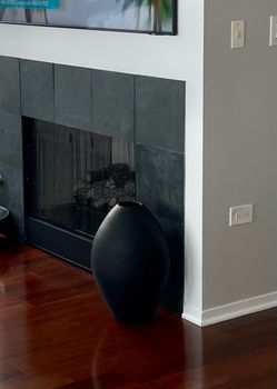 Black Floor Vase from Crate & Barrel
