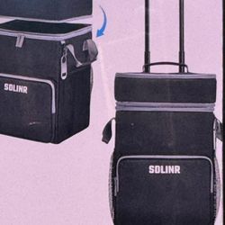 Large rolling ice box of 72 cans