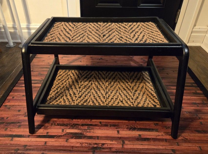 Solid Wood 2-tier Shoe Rack