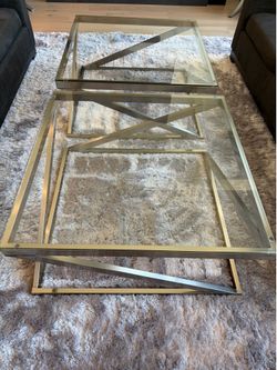 Glass and Metal Coffee Tables