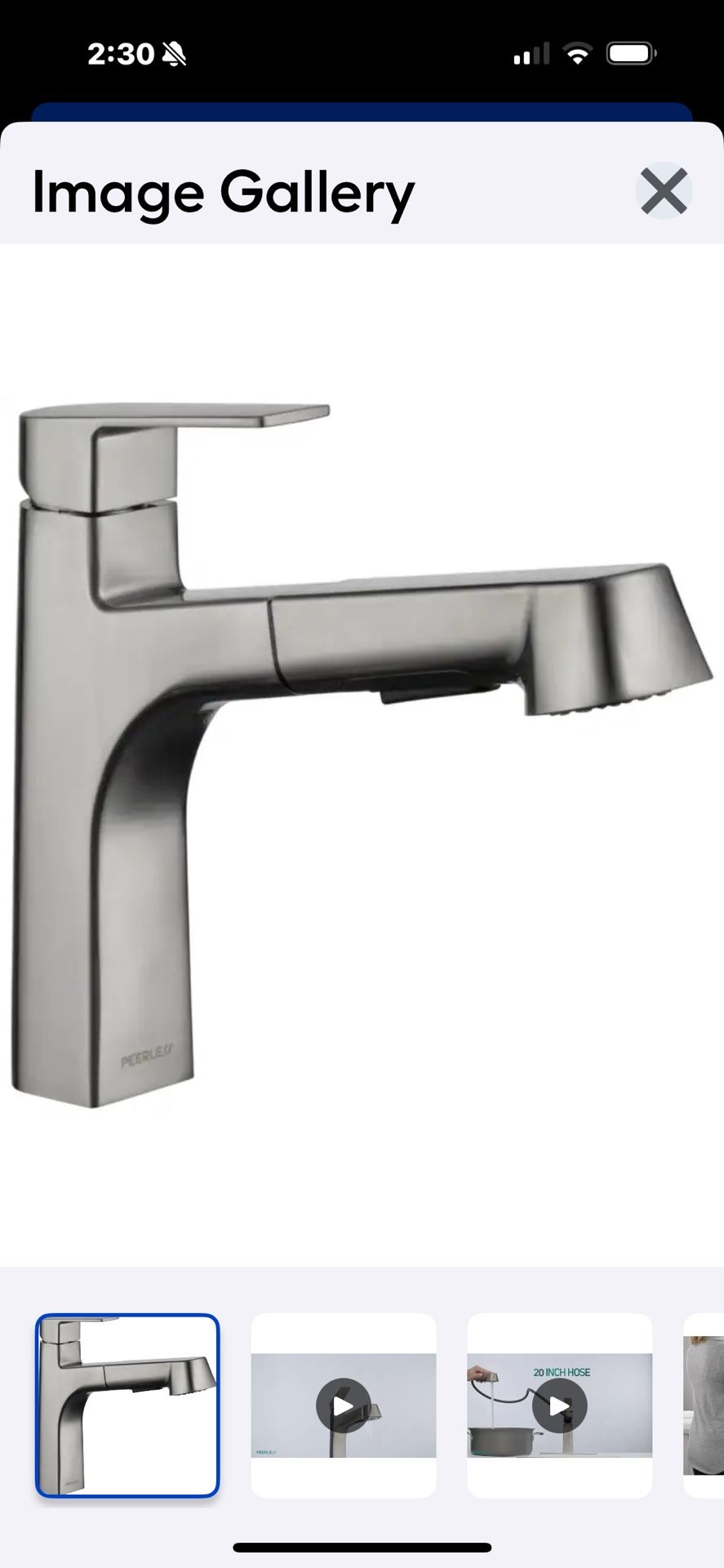 Peerless Xander Stainless Steel Single Handle Deck-mounted Kitchen Faucet