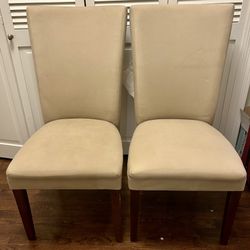 Khaki Covered High Back Chairs 