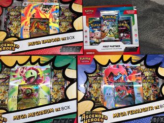 x3 Ascended Heroes Ex Box + Illustration Series 2 (Pokemon cards)