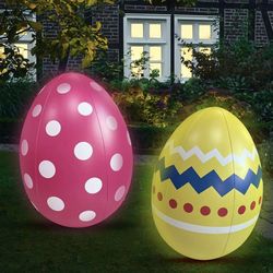 3 ft light up Easter eggs outside