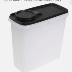 Tupperware 13 Cup Cereal Storer Black Lid 