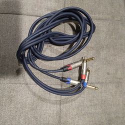 Dual 1/4" to dual RCA cable