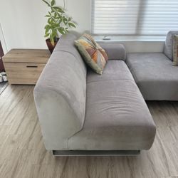 Modern Gray Microfiber Sofa – $600 – Torrance, CA