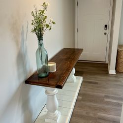 ✨ Farmhouse Solid Wood Entry Console Table  